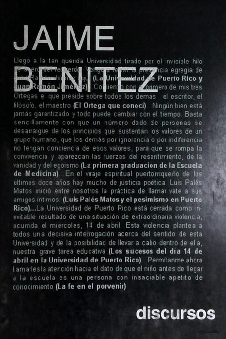 Jaime Benítez  (discursos)